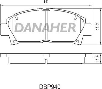 Danaher DBP940 - Тормозные колодки, дисковые, комплект autosila-amz.com