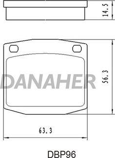 Danaher DBP96 - Тормозные колодки, дисковые, комплект autosila-amz.com