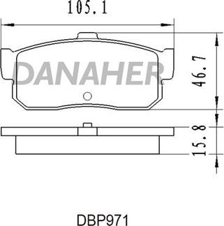 Danaher DBP971 - Тормозные колодки, дисковые, комплект autosila-amz.com