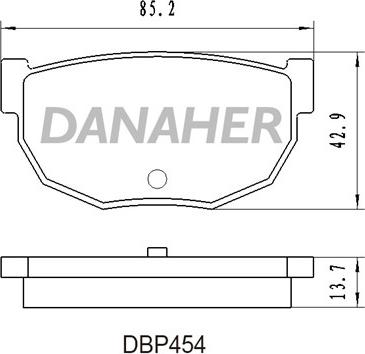 Danaher DBP454 - Тормозные колодки, дисковые, комплект autosila-amz.com