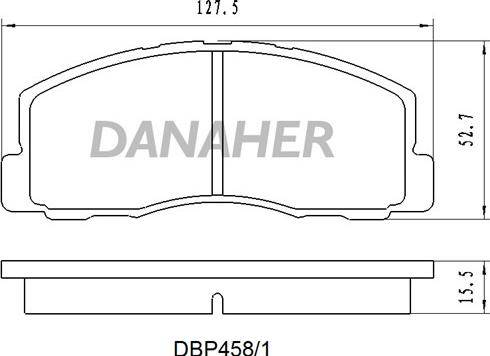 Danaher DBP458/1 - Тормозные колодки, дисковые, комплект autosila-amz.com