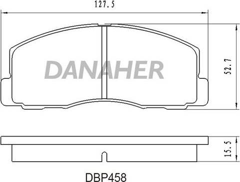 Danaher DBP458 - Тормозные колодки, дисковые, комплект autosila-amz.com