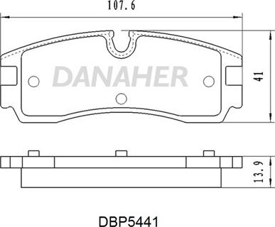 Danaher DBP5441 - Тормозные колодки, дисковые, комплект autosila-amz.com