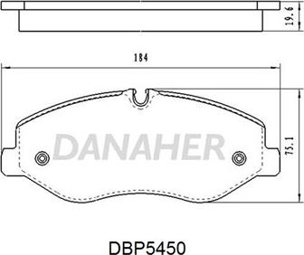 Danaher DBP5450 - Тормозные колодки, дисковые, комплект autosila-amz.com