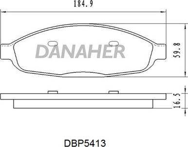 Danaher DBP5413 - Тормозные колодки, дисковые, комплект autosila-amz.com