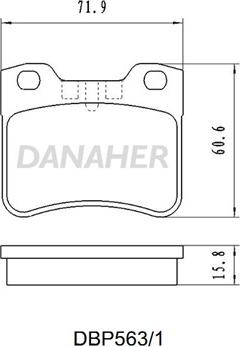 Danaher DBP563/1 - Тормозные колодки, дисковые, комплект autosila-amz.com