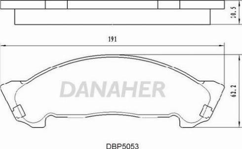 Danaher DBP5053 - Тормозные колодки, дисковые, комплект autosila-amz.com