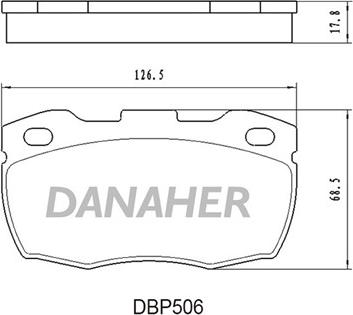Danaher DBP506 - Тормозные колодки, дисковые, комплект autosila-amz.com