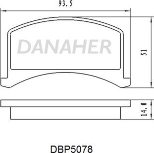 Danaher DBP5078 - Тормозные колодки, дисковые, комплект autosila-amz.com