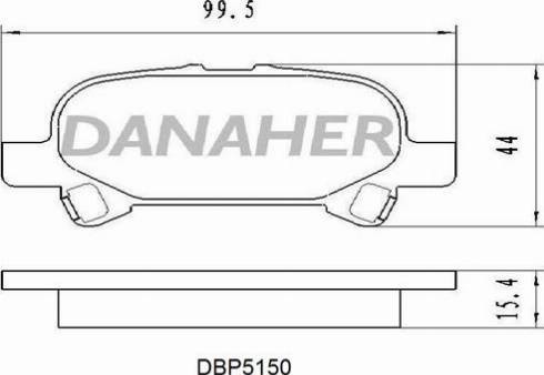 Danaher DBP5150 - Тормозные колодки, дисковые, комплект autosila-amz.com