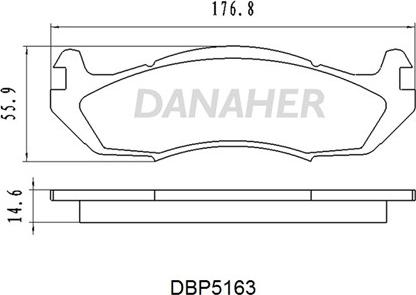 Danaher DBP5163 - Тормозные колодки, дисковые, комплект autosila-amz.com