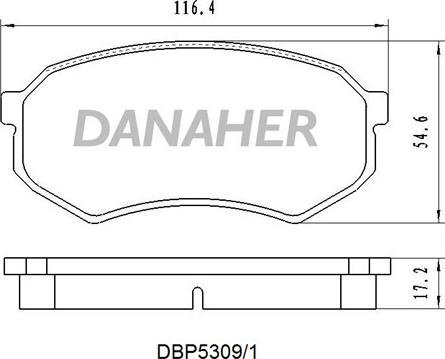 Danaher DBP5309/1 - Тормозные колодки, дисковые, комплект autosila-amz.com