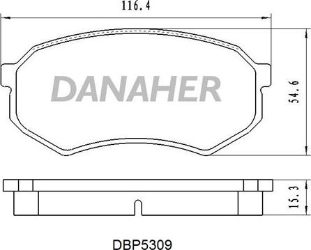 Danaher DBP5309 - Тормозные колодки, дисковые, комплект autosila-amz.com