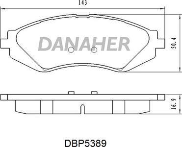Danaher DBP5389 - Тормозные колодки, дисковые, комплект autosila-amz.com