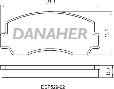 Danaher DBP529-02 - Тормозные колодки, дисковые, комплект autosila-amz.com