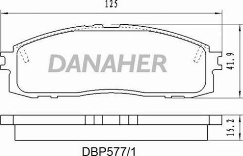 Danaher DBP577/1 - Тормозные колодки, дисковые, комплект autosila-amz.com