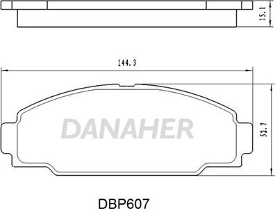 Danaher DBP607 - Тормозные колодки, дисковые, комплект autosila-amz.com