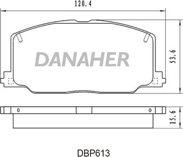 Danaher DBP613 - Тормозные колодки, дисковые, комплект autosila-amz.com