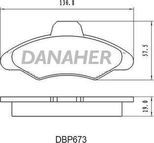 Danaher DBP673 - Тормозные колодки, дисковые, комплект autosila-amz.com