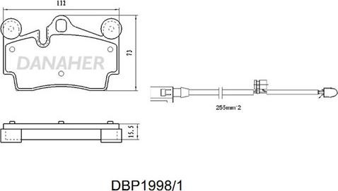 Danaher DBP1998/1 - Тормозные колодки, дисковые, комплект autosila-amz.com