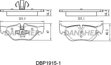Danaher DBP1915/1 - Тормозные колодки, дисковые, комплект autosila-amz.com