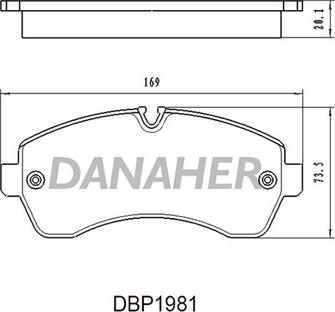 Danaher DBP1981 - Тормозные колодки, дисковые, комплект autosila-amz.com
