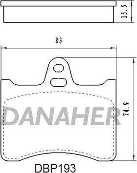 Danaher DBP193 - Тормозные колодки, дисковые, комплект autosila-amz.com