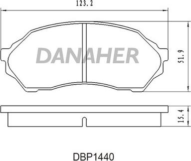 Danaher DBP1440 - Тормозные колодки, дисковые, комплект autosila-amz.com