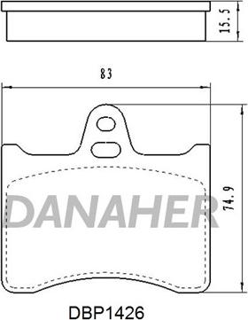 Danaher DBP1426 - Тормозные колодки, дисковые, комплект autosila-amz.com