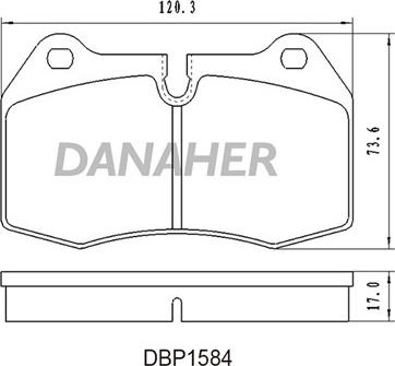Danaher DBP1584 - Тормозные колодки, дисковые, комплект autosila-amz.com
