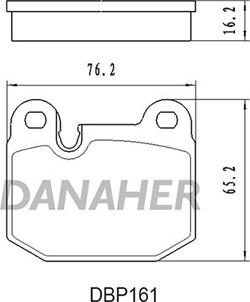 Danaher DBP161 - Тормозные колодки, дисковые, комплект autosila-amz.com
