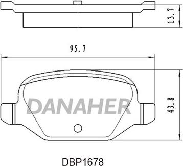 Danaher DBP1678 - Тормозные колодки, дисковые, комплект autosila-amz.com