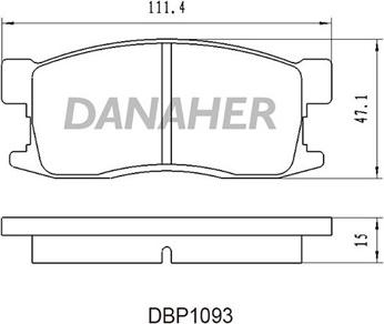 Danaher DBP1093 - Тормозные колодки, дисковые, комплект autosila-amz.com