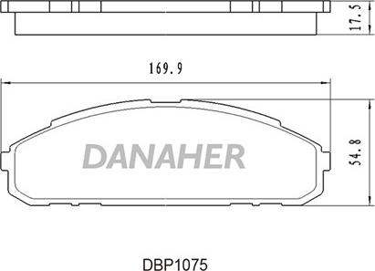 Danaher DBP1075 - Тормозные колодки, дисковые, комплект autosila-amz.com
