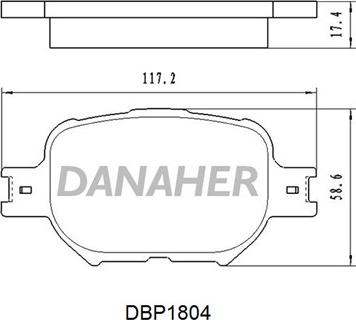 Danaher DBP1804 - Тормозные колодки, дисковые, комплект autosila-amz.com