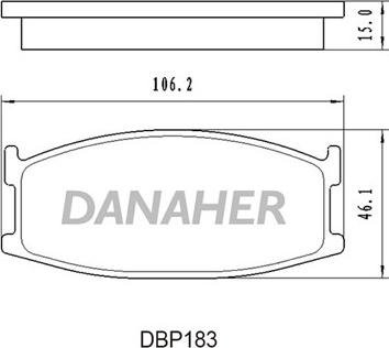 Danaher DBP183 - Тормозные колодки, дисковые, комплект autosila-amz.com