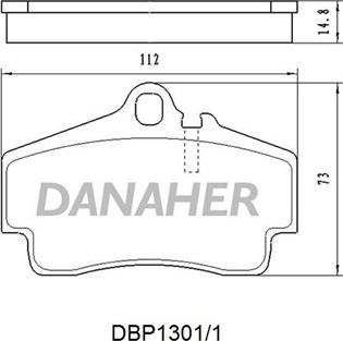 Danaher DBP1301/1 - Тормозные колодки, дисковые, комплект autosila-amz.com