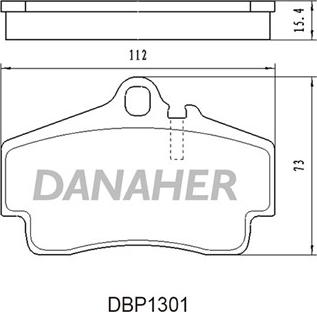Danaher DBP1301 - Тормозные колодки, дисковые, комплект autosila-amz.com