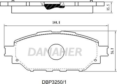 Danaher DBP3250/1 - Тормозные колодки, дисковые, комплект autosila-amz.com