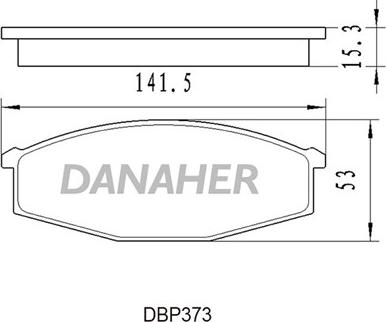 Danaher DBP373 - Тормозные колодки, дисковые, комплект autosila-amz.com