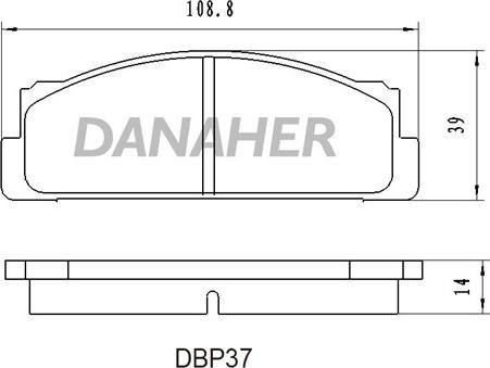 Danaher DBP37 - Тормозные колодки, дисковые, комплект autosila-amz.com