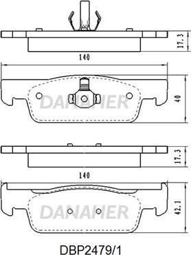 Danaher DBP2479/1 - Тормозные колодки, дисковые, комплект autosila-amz.com