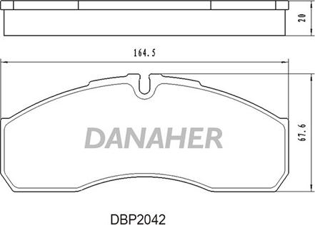 Danaher DBP2042 - Тормозные колодки, дисковые, комплект autosila-amz.com