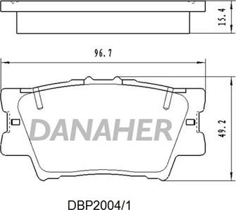 Danaher DBP2004/1 - Тормозные колодки, дисковые, комплект autosila-amz.com