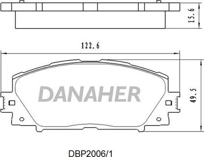 Danaher DBP2006/1 - Тормозные колодки, дисковые, комплект autosila-amz.com