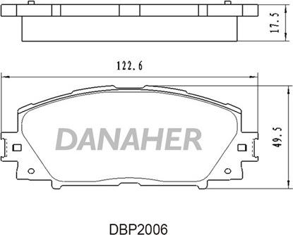 Danaher DBP2006 - Тормозные колодки, дисковые, комплект autosila-amz.com