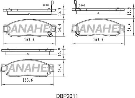 Danaher DBP2011 - Тормозные колодки, дисковые, комплект autosila-amz.com