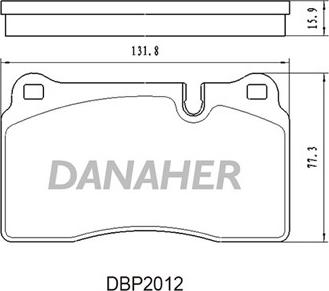 Danaher DBP2012 - Тормозные колодки, дисковые, комплект autosila-amz.com