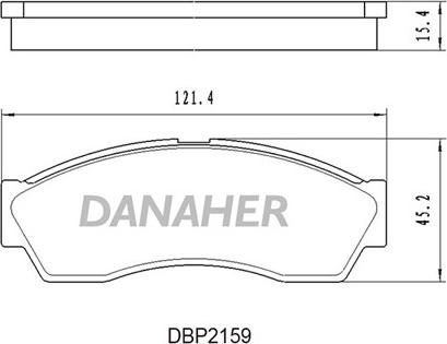 Danaher DBP2159 - Тормозные колодки, дисковые, комплект autosila-amz.com