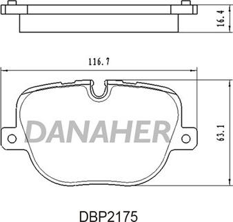 Danaher DBP2175 - Тормозные колодки, дисковые, комплект autosila-amz.com